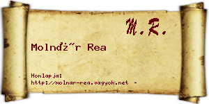 Molnár Rea névjegykártya
